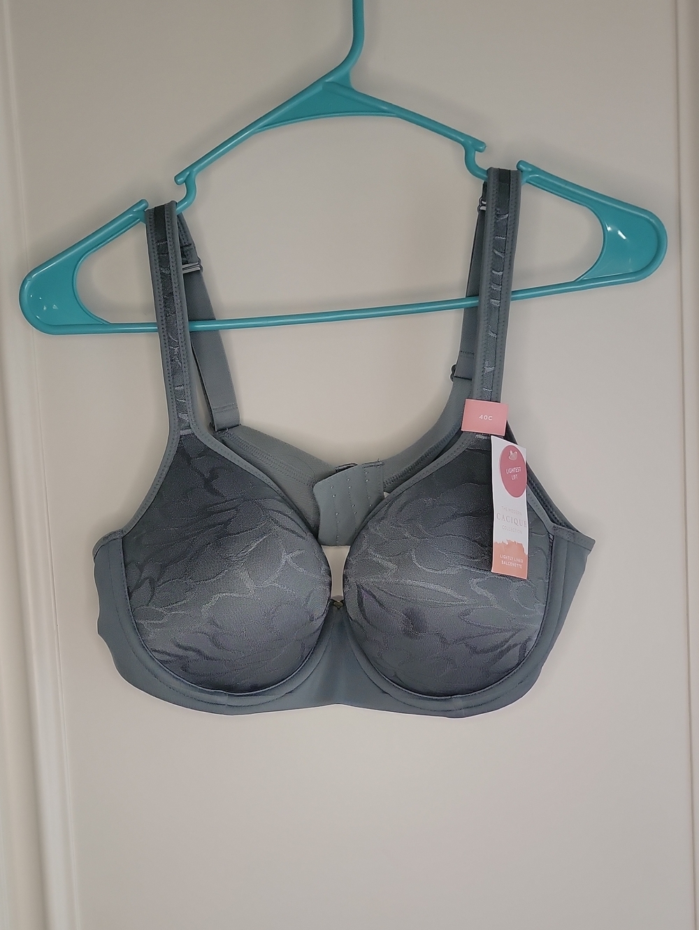 Lane Bryant Gray Jacquard Full-Coverage Bra